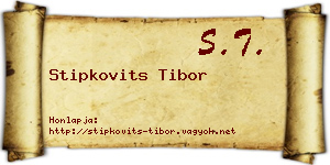 Stipkovits Tibor névjegykártya