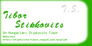 tibor stipkovits business card